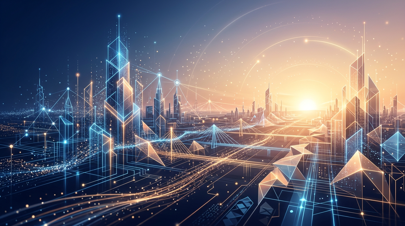 Ilustração: transformação digital e futuro tecnológico